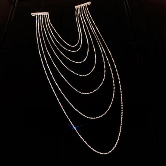 Women Hair Clip Multi Layer Tassel Design Back Head Hair Pin Lightweight