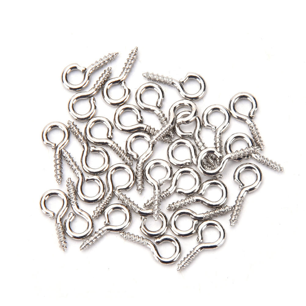 100 Pcs/Lot 8Mm 10Mm Small Sheep Eyes Nail Screw For Beaded Pendant