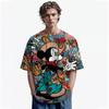 Disney Herren Mickey Maus Print T-Shirt Sommer Junge Street Fashion Lässig Sport Locker O-Ausschnitt Kurzarm Kleidung Kind