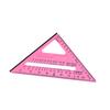 Carpentry Triangle Ruler, Metric and Imperial Scribing Carpenter Marking Tool,Measuring Square Tool for Industrial Carpenter Building, Pink
