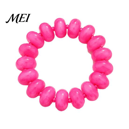Damenarmband Perlen für Frauen, Bunte Acrylperlen Elastisches Damen Stretcharmband, Boho Sommer Strandurlaub Schmuck