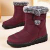 Snow Boots Women's New Winter Velvet Thickened Warm Cotton Shoes Waterproof, Non-slip and Comfortable Medium Tube Thick-soled Cotton Boots
