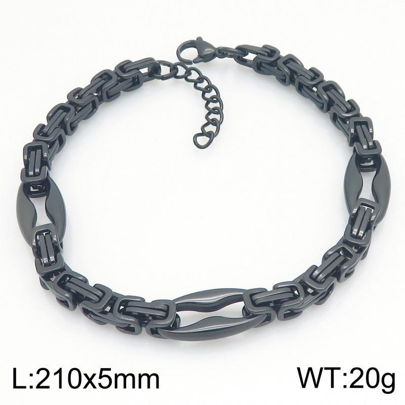 2026 Personalized Versatile Lip Chain Jewelry, Japanese and Korean Byzantine Emperor Chain Splicing Pig Nose Titanium Steel Trendy Men's Bracelet