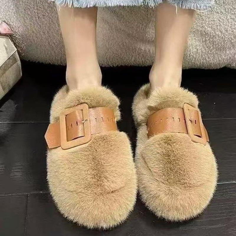 Wear The New One-step High-end Cotton Women's Shoes Over The Flip-flops