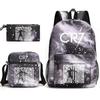 Cr7 Student School Backpack Three-Piece Set J