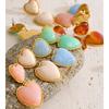 Yhpup 5 Color Acrylic Resin Heart Love Drop Sweet Earrings for Women Stainless Steel Charm Young  Exquisite Jewelry