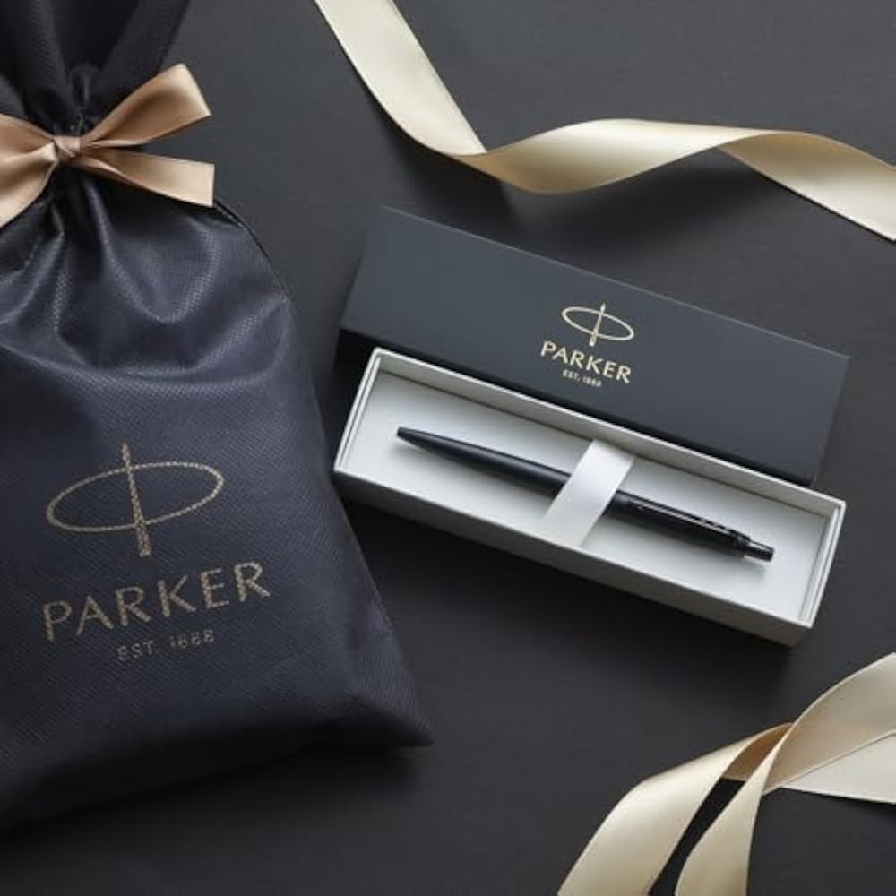 PARKER 2122657ZV3 Parker Ballpoint Pen, Jotter XL, Black BT, Medium, Oily Brand, Wrapping Bag, Gi...