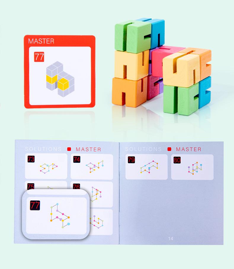 3D Puzzle Blocks: Educational Wooden Toys for Kids