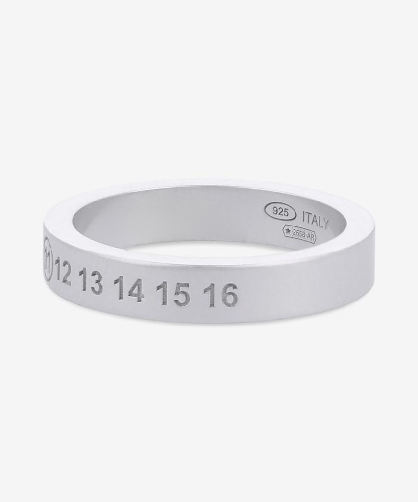 Maison Margiela Number Reference 4Mm Ring - Silver / Sm1Uq0119P8863101