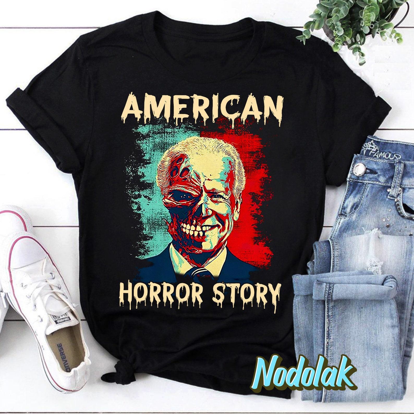 Biden Clown American Horror Story T-Shirt, Anti Biden Shirt, Halloween Shirt, Zombie Biden Shirt, Horror Story Shirt M