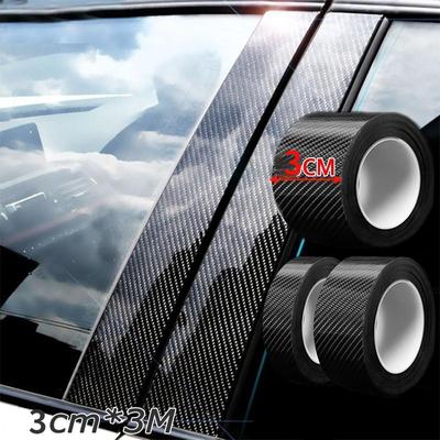 3D Carbon Fiber Sticker Black Vinyl Film DIY Car Decoration Protection Film Matte Carbon Fiber Tape Anti Scratch Waterproof