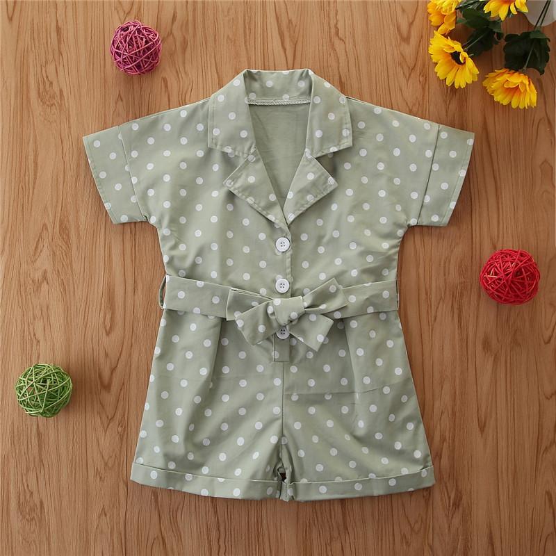 

Детские летние брюки-карго в иностранном стиле, модный комбинезон для девочек в горошек с принтом 140cm