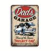 1pc 8x12" Funny Garage Project Car Metal Tin Sign - Retro Quote Wall Decor, Gift for Dad Father, Man Cave Garage Decor