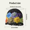 Cotton Crochet Brimless Hat With HollowOut Flower Design Summer Vacation Casual Skull Cap For Women Everyday Wear