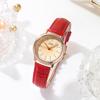 Simple Classic Disc Bamboo Pattern Belt Quartz Watch Women'S Retro Waterproof Watch