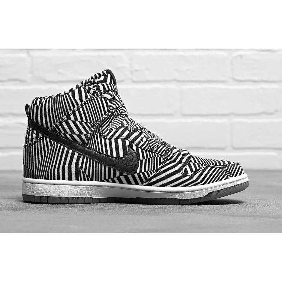 Nike Dunk High Premium SB 'Concept Car' (Unisex) White / Black Skate Shoes 313171 103