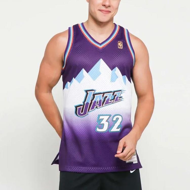 Mitchell & Ness Utah Jazz Road 1996 97 Karl Malone Swingman Jersey SMJYGS18216-UJAPURP96KMA