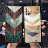 Waldgeometrie Holz Natur Hülle für Samsung Galaxy A52 A53 A13 A12 A32 A33 A51 A21s A71 A23 A31 A22 5G Schwarze Telefonhülle