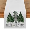 Christmas Table Runner Plaid Seasonal Farmhouse Holiday Table Cloth Home Party Decoration