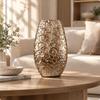 Botanical Vase Elegant Embossed Decorative Textured for Dining Table Centerpiece, Living Room