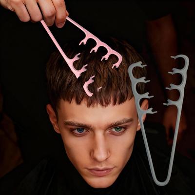 Flauschige Textur Stylingkamm Volumengebender Kamm mit breiten Zinken Haarkämmwerkzeuge Natürliches Locken Dauerwellenwerkzeug Haarschmuck für vollen Pony