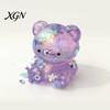 Mini Stress Toy Glitter Bear Squeeze Relief Clear Sugar Office Desk Ball Sensory Soft Slow Rising Decompression Fidget