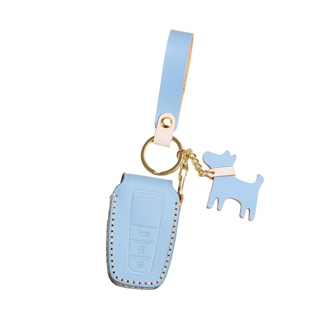 GUSHIBEI Pure Beauty Autoschlüsselhülle für Toyota, Rindsleder