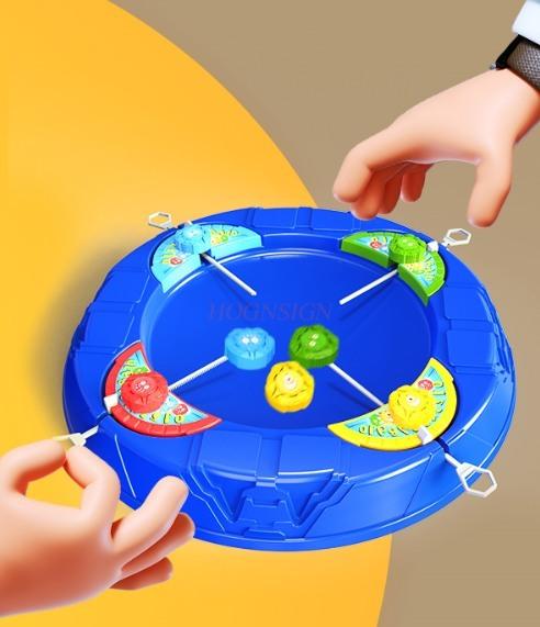 Kreisel Großkampf Zweipersonenkampf Mehrspieler Wettbewerb Zugleine Drehung Kleiner Kreisel Kinderspielzeug Desktop-Puzzle-Spiel