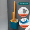 Wall-Mounted 2-in-1 Long-Handled Toilet Brush Set with No Dead Angle Design