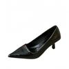 Temperament socialite black single shoes women's spring and summer 2025 new pointed thin heels retro commuter shallow high heels