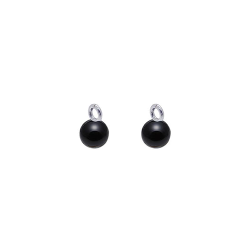 LEYIE ONYX BALL HOOPS
