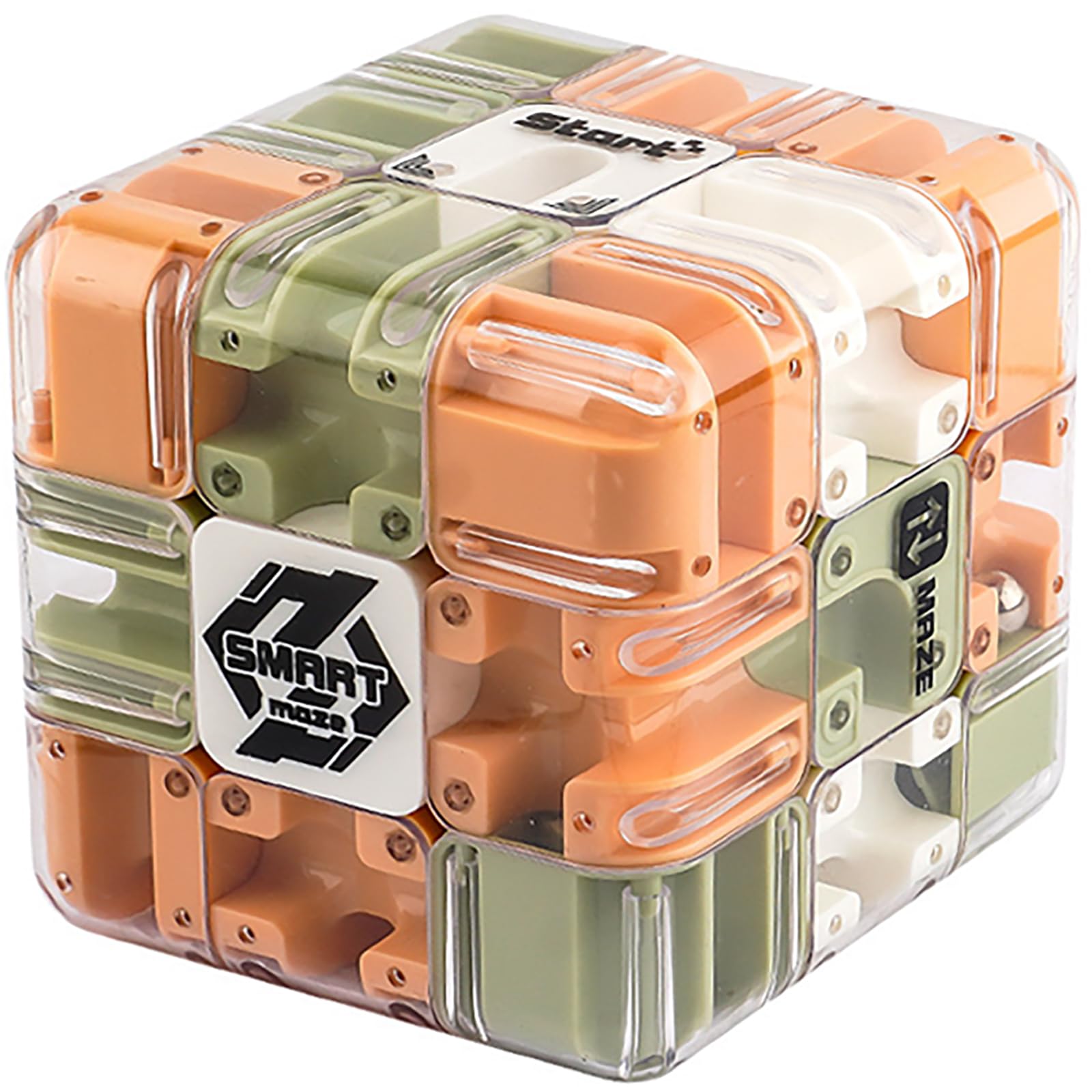 

3D Maze Ball, Magic Cube & Rollerball, 2-Way, Smooth Touch, Brain Training Puzzle, Improves Spatial Awareness, Develops Logical Thinking (A)