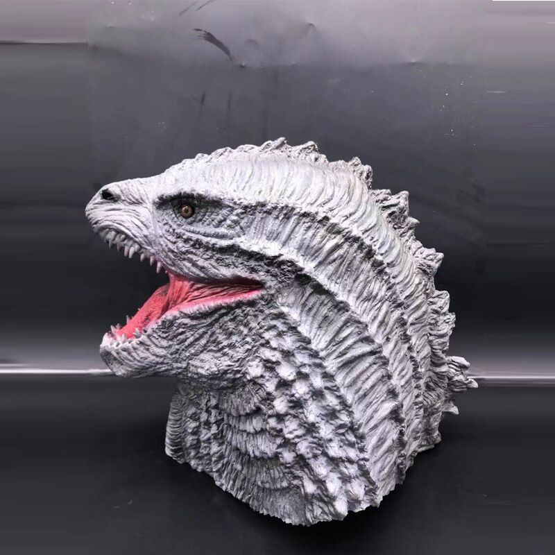 Godzilla mask King Kong Halloween Horror Latex Headgear cosplay Monster dinosaur mask Gray Godzilla