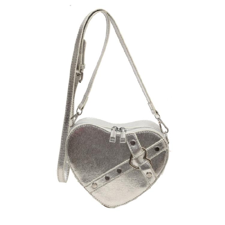

Stylish and Practical PU Leather Crossbody Bag with Unique Styling for Women срібний