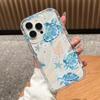 Coque de téléphone transparente avec impression de tortue bleue et airbag, Convient pour les téléphones séries iPhone 17, 16, 15, Plus, Pro, Max - Idéale pour offrir