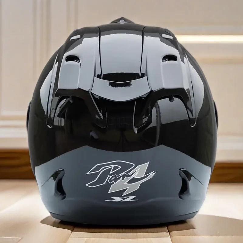 SZ Ram 4 Bright Black Half Helmet Men and Women Motorcycle Off-Road Summer Helmet Downhill Racing Mountain Cross Casco Capacete