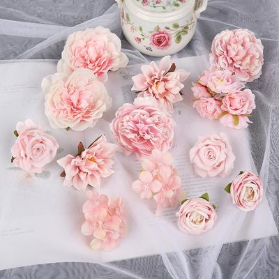 Rose Artificial Flowers for Home Room Decor Garden Wedding Marriage Decoration Fake Flowers DIY Craft Gift Accessory Ornaments