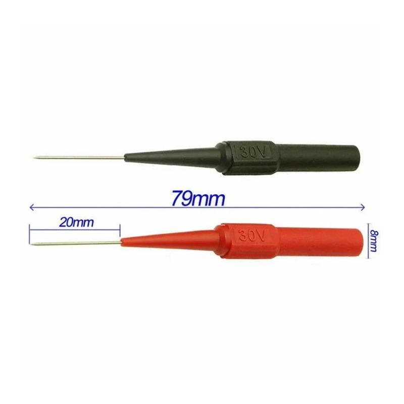 Test Lead Extention Back Piercing Needle Tip Probes Autotools Automotive Kit Machine 10Pcs Diagnostic Tools Multimeter