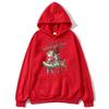 Vintage Christmas Girl Reindeer Print Hoodie Women It's the Most Wonderful Time of The Year Casual Long Sleeve Hooded Sweatshirt