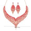 European and American fashion temperament bridal dinner dress necklace generous exaggerated collarbone chain earrings set jewelry