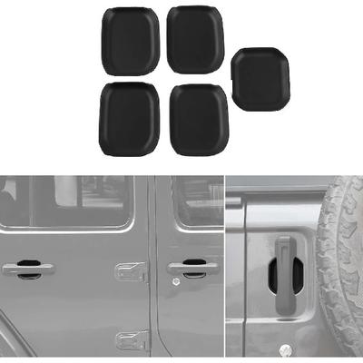 Hoolcar Exterior Door Handle Bowl Trims Outdoor Door Handle Insert Cover for 2018-2024 Jeep Wrangler JL JLU, Matte Black, 5PCs, Exterior Accessories