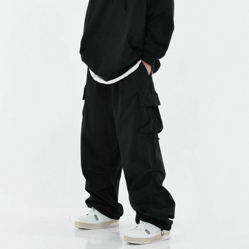 Pantalon Cargo pour hommes, Streetwear, Harajuku, décontracté, taille élastique, jambes larges, jogging pour hommes, printemps été