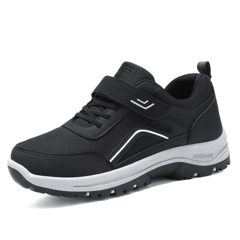 

Женская новая удобная спортивная обувь на мягкой подошве, обувь для мам среднего и пожилого возраста на липучках, дышащая сетчатая повседневная обувь 44