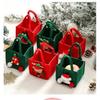 Felt Christmas Storage Bag Portable Handheld Design Organizer For Holiday Apples Gifts And Home Decoration