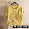 Women's Fashion Casual O-Neck Short Sleeve  Blouses & Shirts
