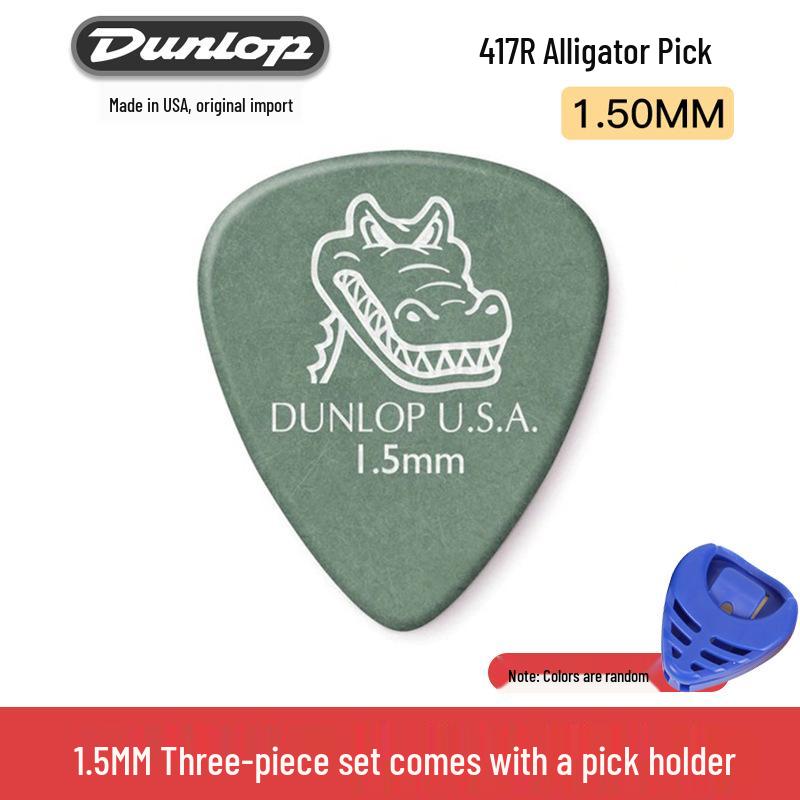 Dunlop 417 Alligator Electric Guitar Pick with Frosted, Non-Slip Texture for Fast Playing