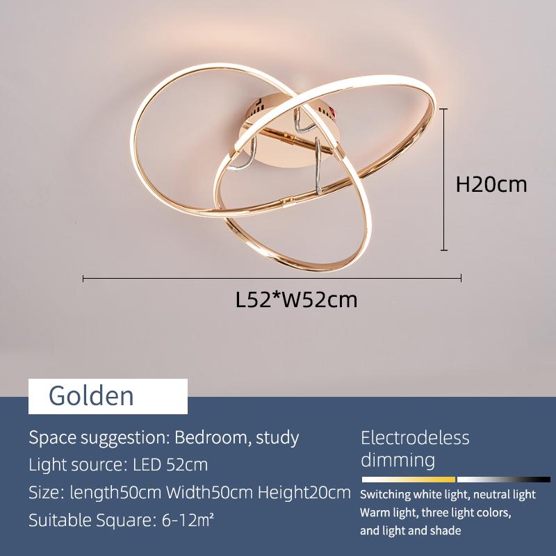 Hot Modern Led Ceiling Lights For Living Room Bedroom Study Room Decoration Led Ceiling Lamp Smart Home Alexa Black/Chrome/Gold