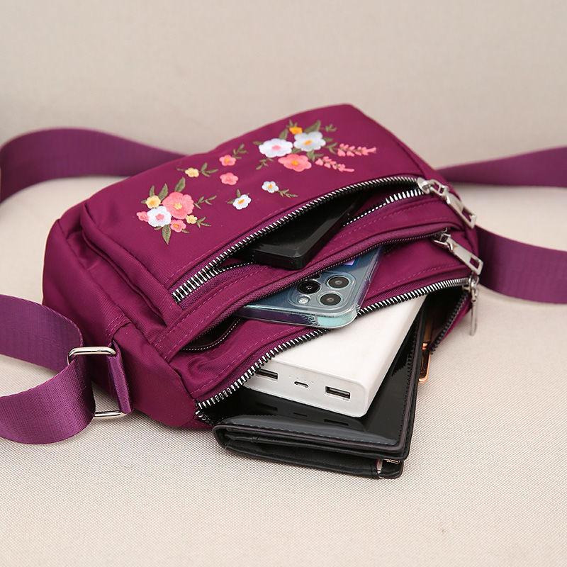 Mittelalterliche Muttertasche Umhängetasche Lässige Stofftasche Bestickter Rucksack Wasserdichtes Nylon Oxford-Gewebe Damentasche Schultertasche