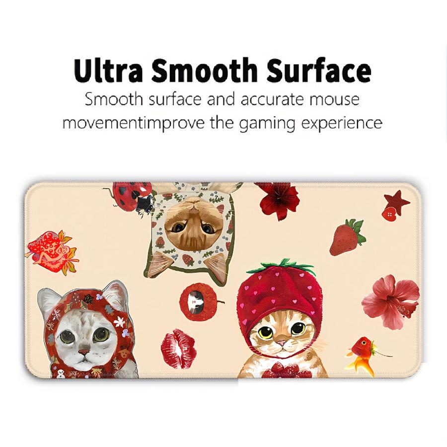 Cute Cat Anti slip Mouse Pad Keyboard Mouse Pad Desk accessories Game Console Pad Computer Laptop Pad office Pad