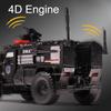 1:32 VDV SWAT Sabertooth Armored Car Model Toy Shock Absorption Police Cars Music Light Off-road Vehicle Sound Light Boys Gifts